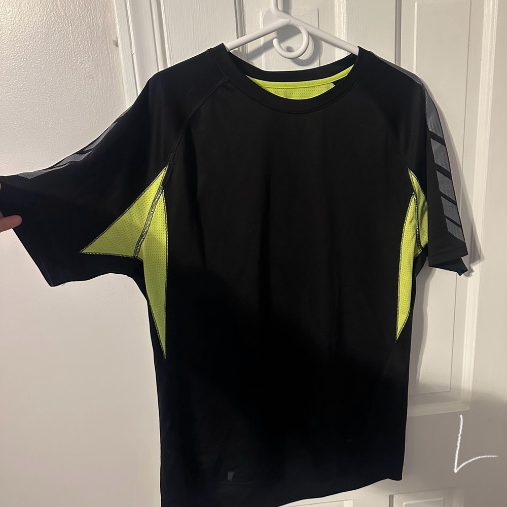 Black and Yellow Men's Athletic Shirt